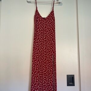 Reformation Floral Red Maxi Dress